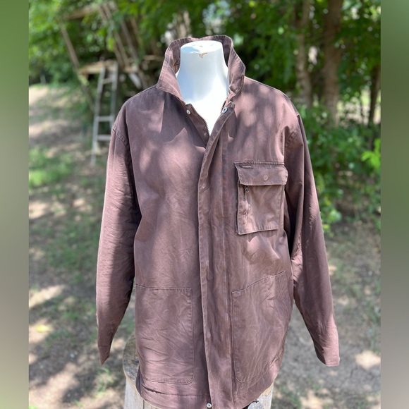 Chaps Barn Upcycled Brown Western Ranch Horse Jacket Large - Picture 2 of 10